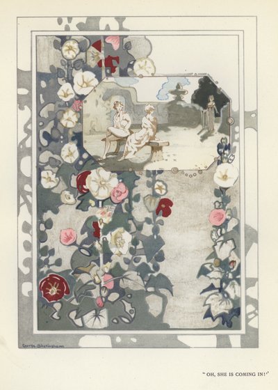 Illustrasjon for The Happy Hypocrite av Max Beerbohm (farge litho) av George Sheringham