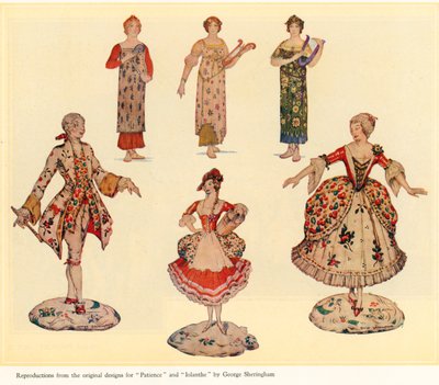 Originale design for Patience og Iolanthe av George Sheringham