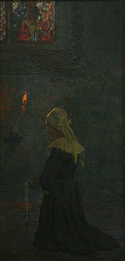 At Prayer (Pont Aven), 1905 av George Sherwood Hunter