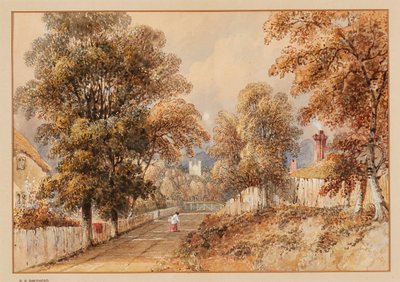 East Stratton (akvarell) av George Sidney Shepherd