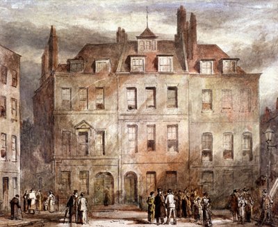 Sheriffs Court, Red Lion Square, Holborn, London, c1828 av George Sidney Shepherd