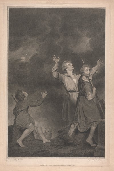 West Window of the Chapel, New College Oxford, Adoration of the Shepherds, From the Nativity Scene av George Siegmund Facius