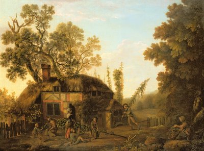 Humleplukking, ca. 1760 av George Smith