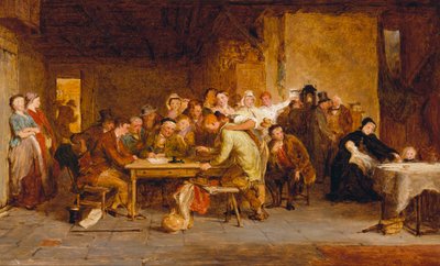 Skisse for "The Raffle", 1868 av George Smith