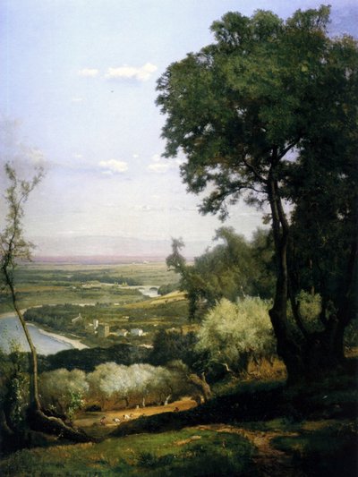 Utsikt over Perugia, Italia av George Snr. Inness