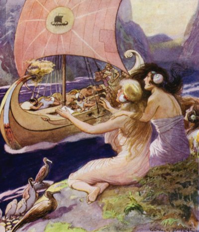 Jason and the Argonauts: The Sirens (farge litho) av George Soper