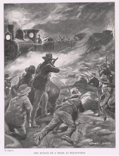 Angrepet på et tog ved Holfontein av George Soper