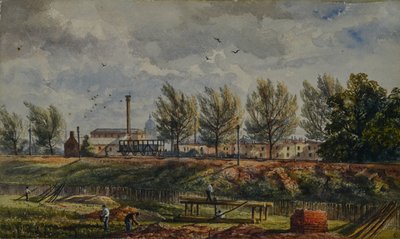 Cutting Great Northern Rail ved Kings Cross, en skisse fra naturen av George Stewart
