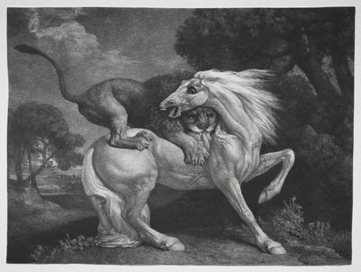 En hest angrepet av en løve av George Stubbs