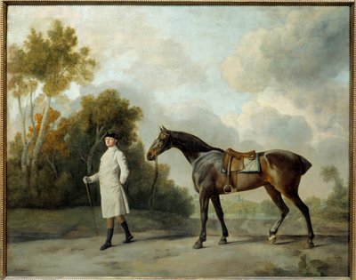 Portrett av Assheton, First Viscount Curzon and His Mare Maria Maleri av George Stubbs (1724-1806) Søn. 1x1,28 m av George Stubbs