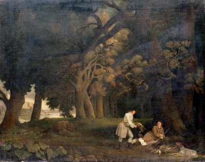 Skogfotografering (olje på lerret) av George Stubbs