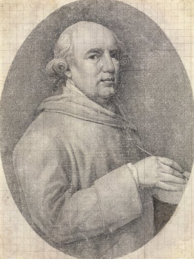 Studie for et selvportrett i emalje av George Stubbs