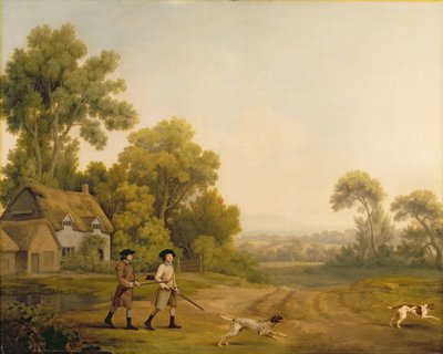 Two Gentlemen Going a Shooting (olje på lerret) av George Stubbs