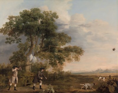 Two Gentlemen Shooting, ca. 1769. av George Stubbs