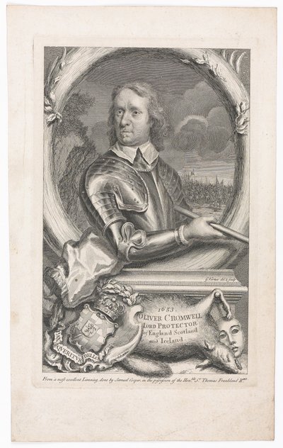 ?1653 Oliver Cromwell Lord Protector of England Skottland og Irland? av George Vertue