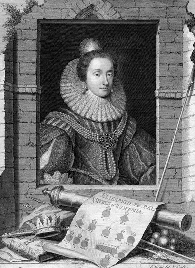 Elizabeth av Böhmen, ca 1700-1750. av George Vertue