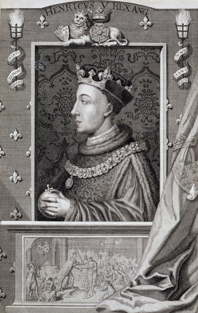 Henry V (1387-1422), etter et maleri i Kensington Palace av George Vertue