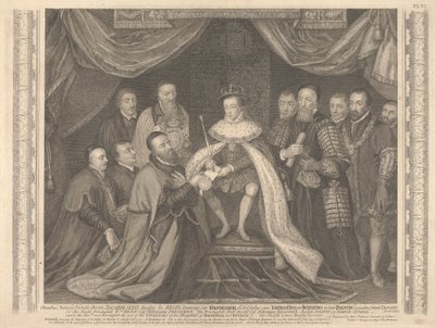 Kong Edward VI presenterer Charter for Bridewell til Sir George Barnes av George Vertue
