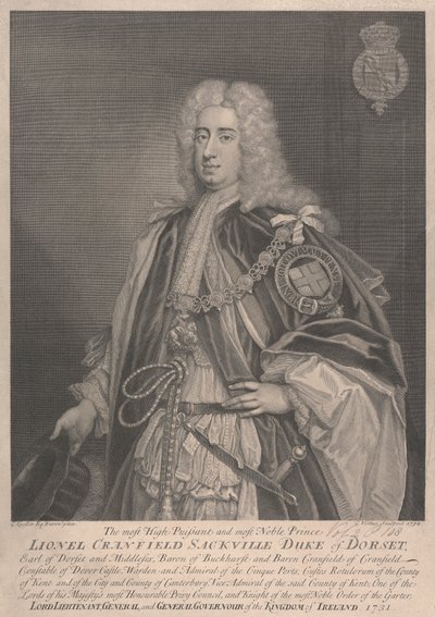 Lionel Cranfield Sackville, 1. hertug av Dorset av George Vertue