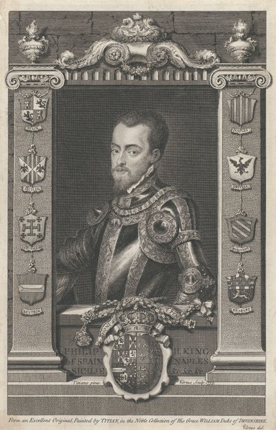 Filip II, konge av Spania av George Vertue