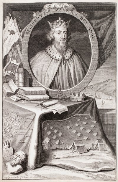 Portrett av Alfred den store av George Vertue