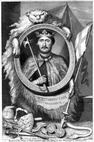 Richard I, konge av England. av George Vertue