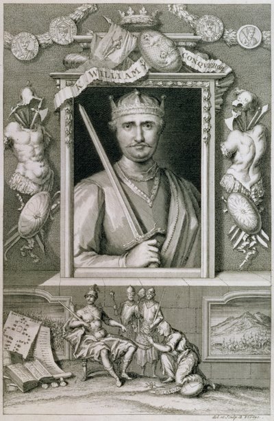 Vilhelm I Erobreren (1027-87) Konge av England fra 1066, gravert av kunstneren (gravering) av George Vertue