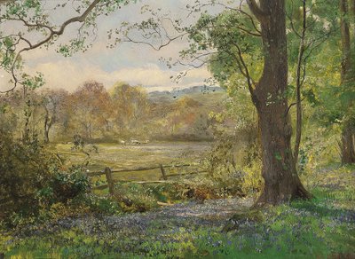 Springtime (olje på panel) av George Vicat Cole