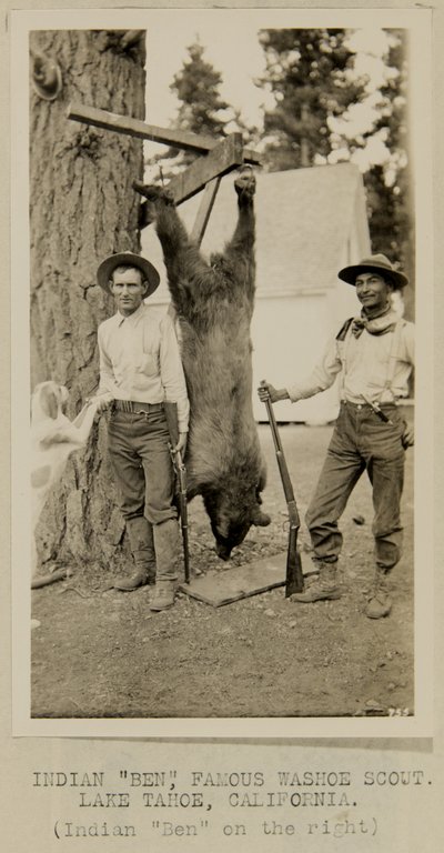 Indisk "Ben", kjent Washoe Scout. Lake Tahoe, California av George W. Ingalls