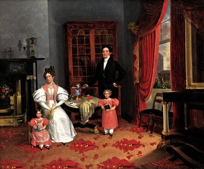 Familien til John Q. Aymar, ca. 1833. av George W Twibill