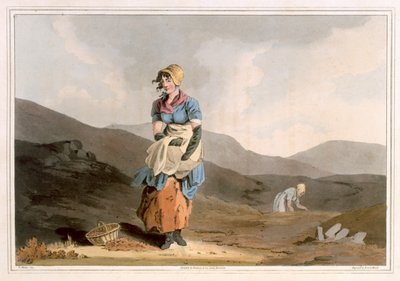 The Cranberry Girl, gravert av Robert Havell den eldste, utgitt 1814 av Robinson and Son, Leeds av George Walker