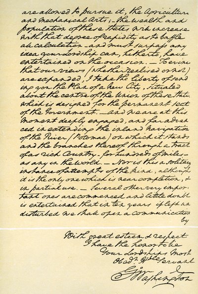 Brev fra George Washington til jarlen av Buchan, Philadelphia, 22. april 1793 av George Washington