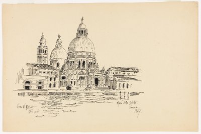 Sta. Maria della Salute, Venezia, Italia, reiseskisse av George Washington Maher