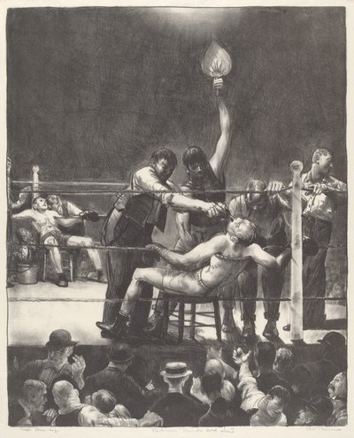 Between Rounds, liten, andre stein, 1923. av George Wesley Bellows