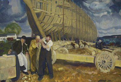 Skipsbyggere, 1916 av George Wesley Bellows