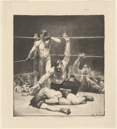 Uttelling, første stein, 1921. av George Wesley Bellows