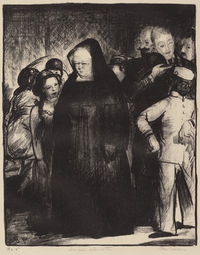 I en heis, 1916. av George Wesley Bellows