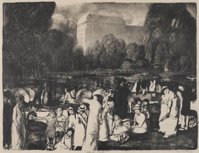 I parken, lys, 1916 av George Wesley Bellows