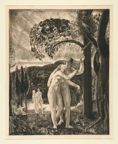 Elskere hvisket fortsatt i skumringen av George Wesley Bellows