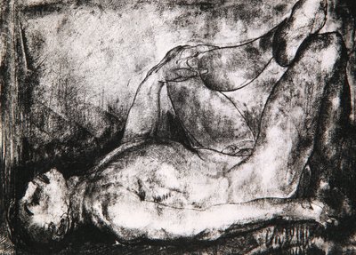 Mann på ryggen, naken, ca. 1916 av George Wesley Bellows