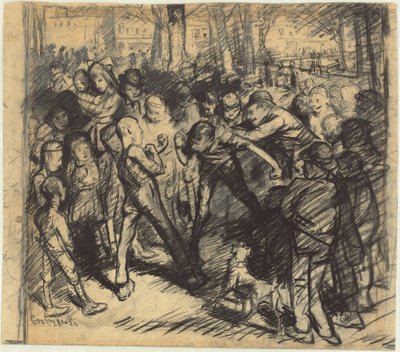 Street Fight [recto], 1907. av George Wesley Bellows
