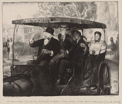 Sunday, Going to Church: Memories of a Sunday Morning i Columbus, Ohio, 1897 av George Wesley Bellows