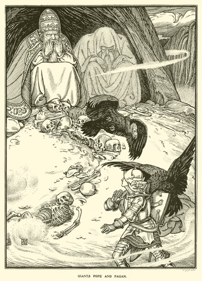 Kjempepaven og hedensk (gravering) av George Woolliscroft Rhead