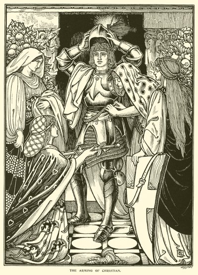 The Arming of Christian (gravering) av George Woolliscroft Rhead
