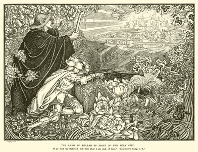Landet Beulah, i synet av den hellige by (gravering) av George Woolliscroft Rhead