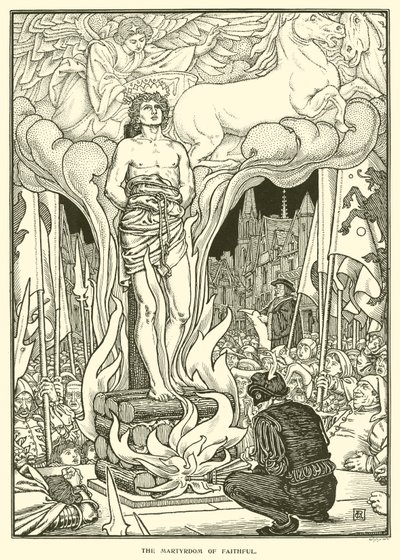 The Martyrdom of Faithful (gravering) av George Woolliscroft Rhead