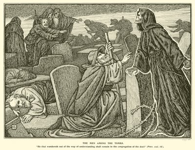 Mennene blant gravene (gravering) av George Woolliscroft Rhead