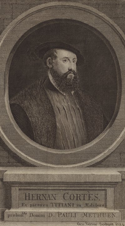 Hernan Cortes, spansk erobrer av George after Vertue
