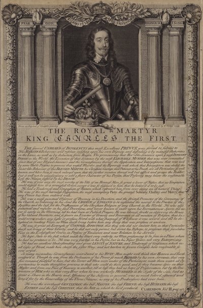 Den kongelige martyren kong Charles I av George after Vertue