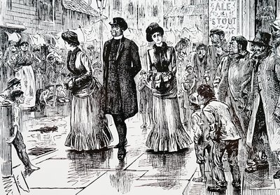 En inspeksjon av de lavere ordrene. Av George du Maurier (1834-1896), en fransk-britisk tegneserieskaper og forfatter av George du Maurier